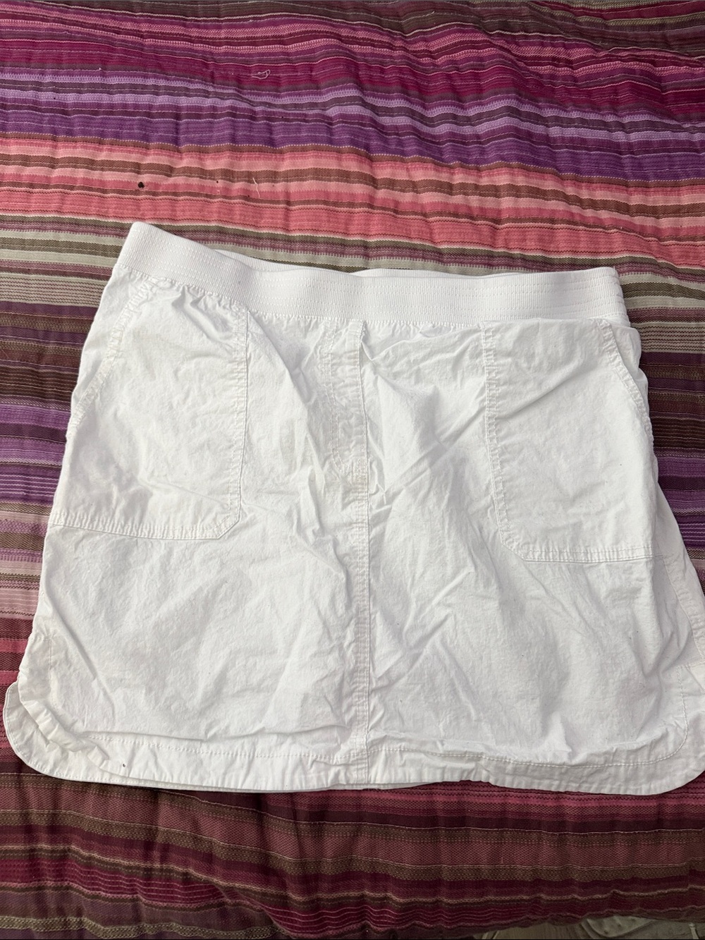 Chico’s White Cotton Casual Shorts Skirt